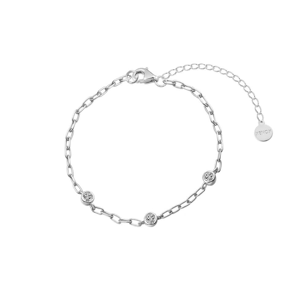 xenox-linked-armband-925-sterlingsilber-rhodiniert-mit-zirkonia image 1