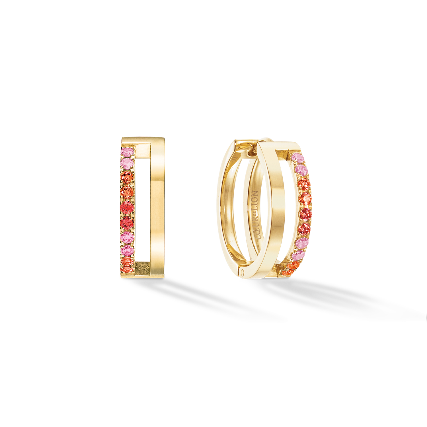 coeur-de-lion-eternal-unity-creolen-gold-rot-zirkonia image 1