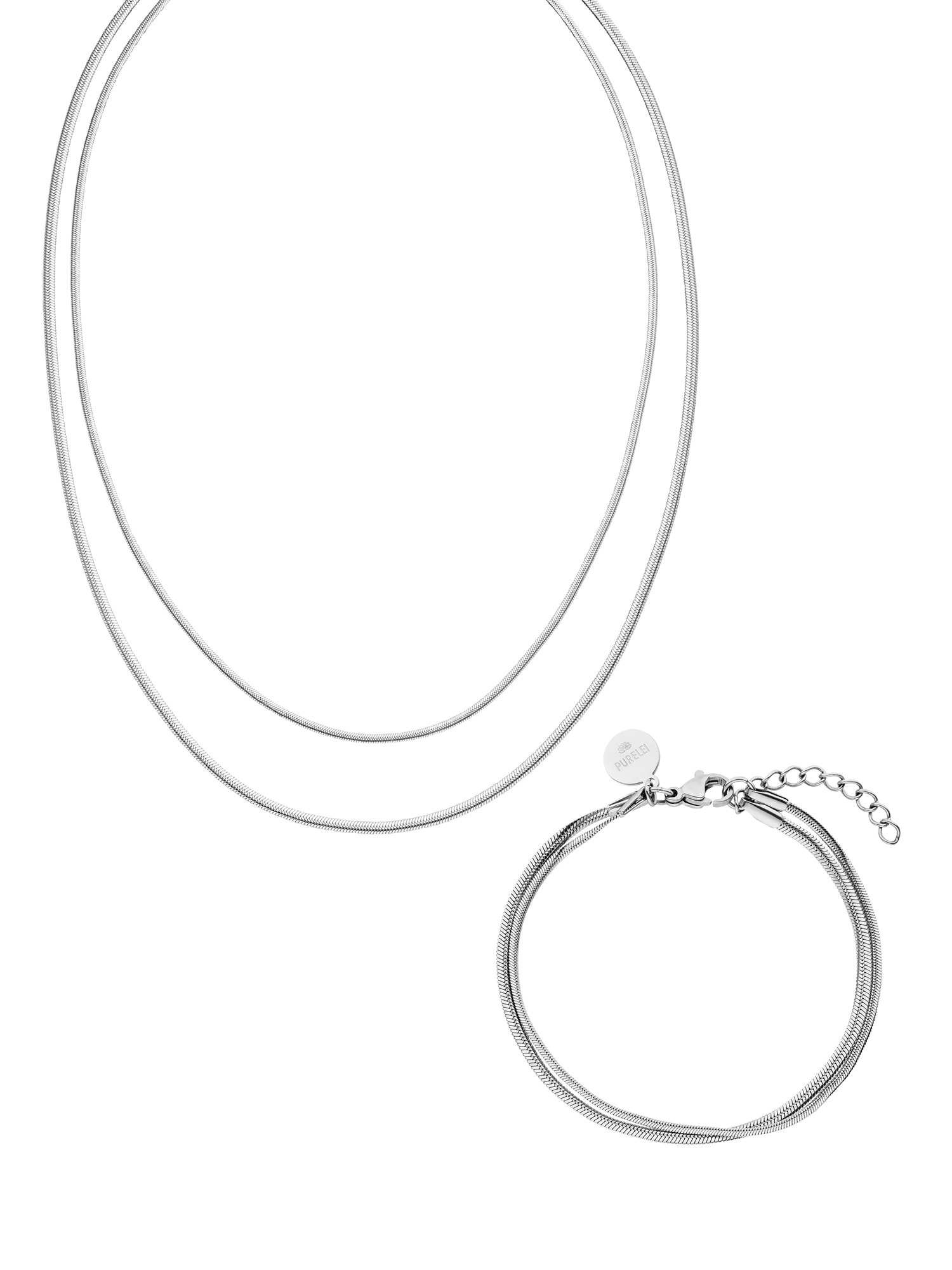 purelei-two-layers-set-zweilagige-schlangenkette-armband-gold-silber-ros-gold image 3