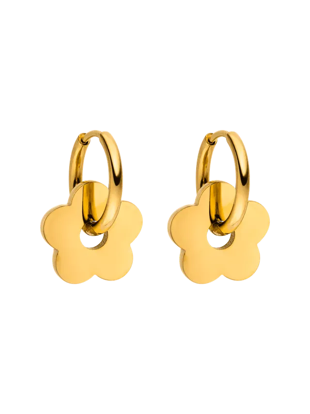 purelei-flowery-creole-small-blumen-creolen-14-mm-mit-abnehmbarem-anh-nger image 1