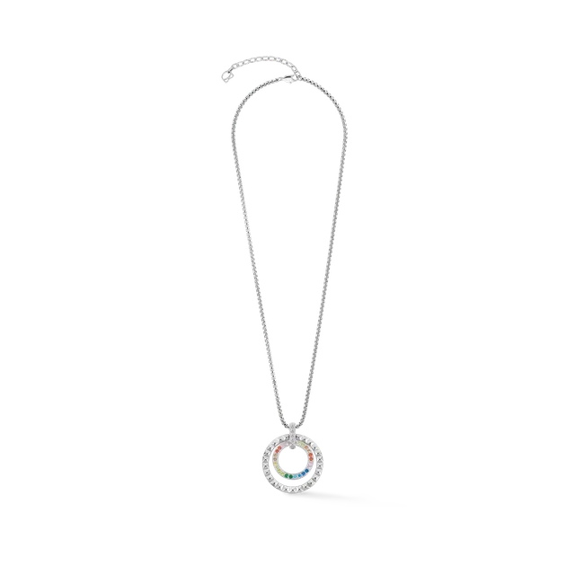 coeur-de-lion-halskette-circle-duo-multicolour-silber-35-mm image 1
