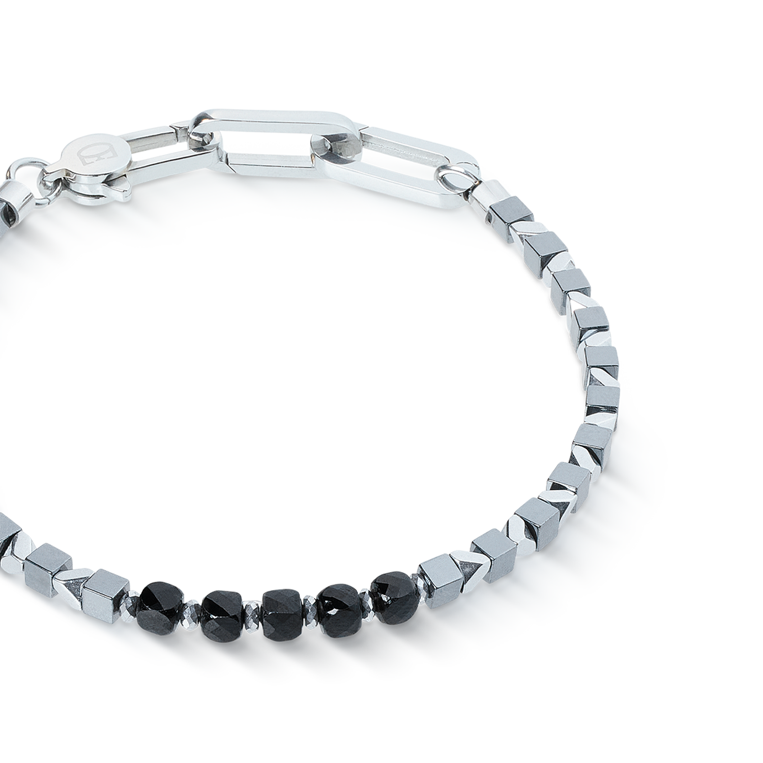 coeur-de-lion-armband-pulse-line-spinell-schwarz-silber image 2