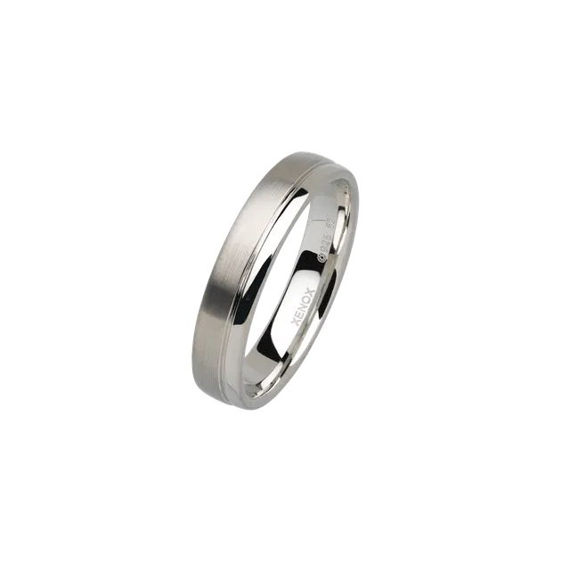 xenox-partnerring-925-sterlingsilber-rhodiniert-schlicht image 1