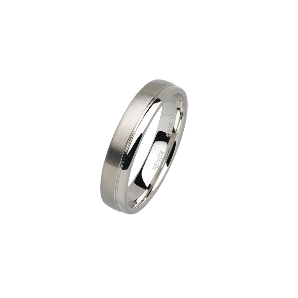 xenox-partnerring-925-sterlingsilber-rhodiniert-schlicht image 1
