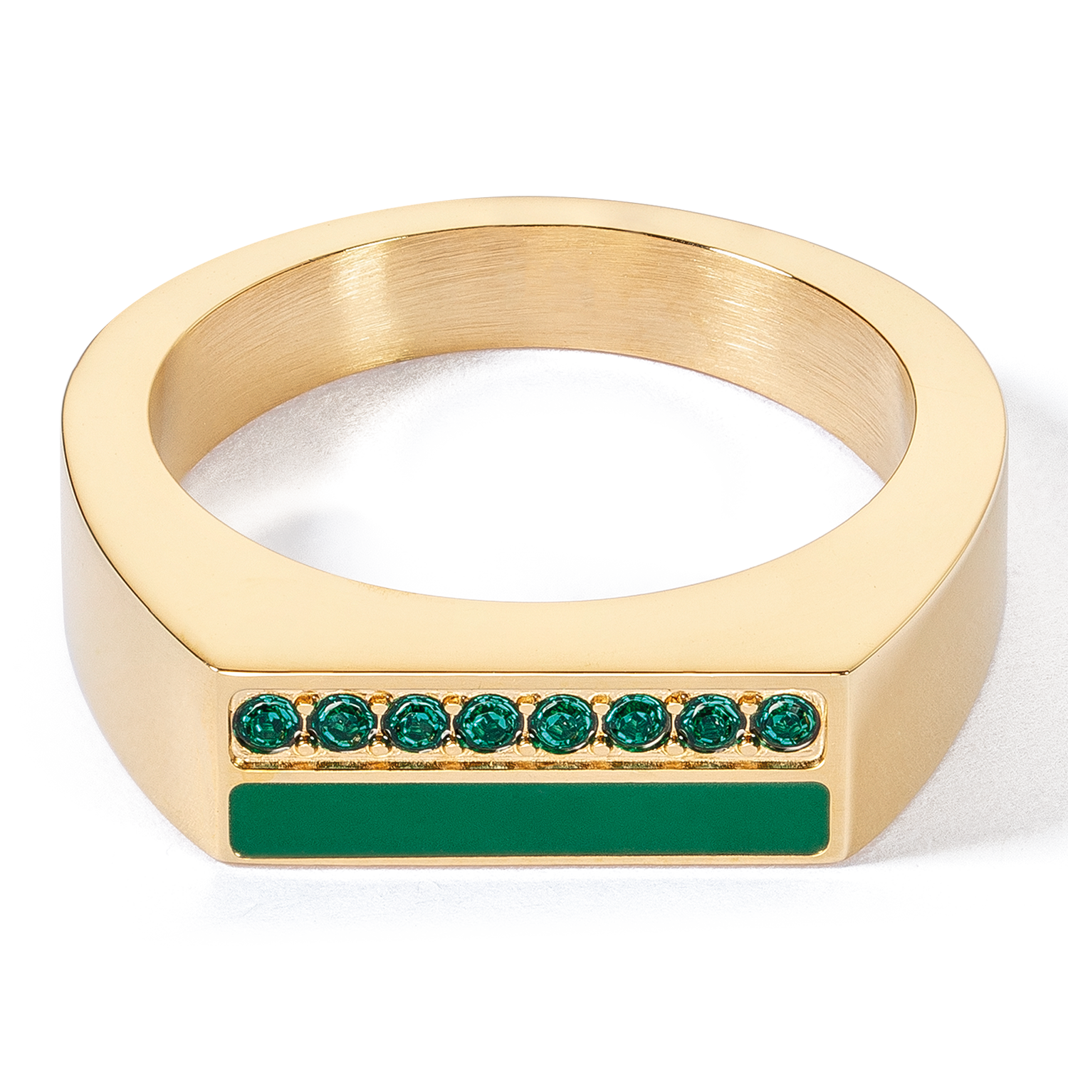 coeur-de-lion-ring-square-stripes-gold-gr-n image 2