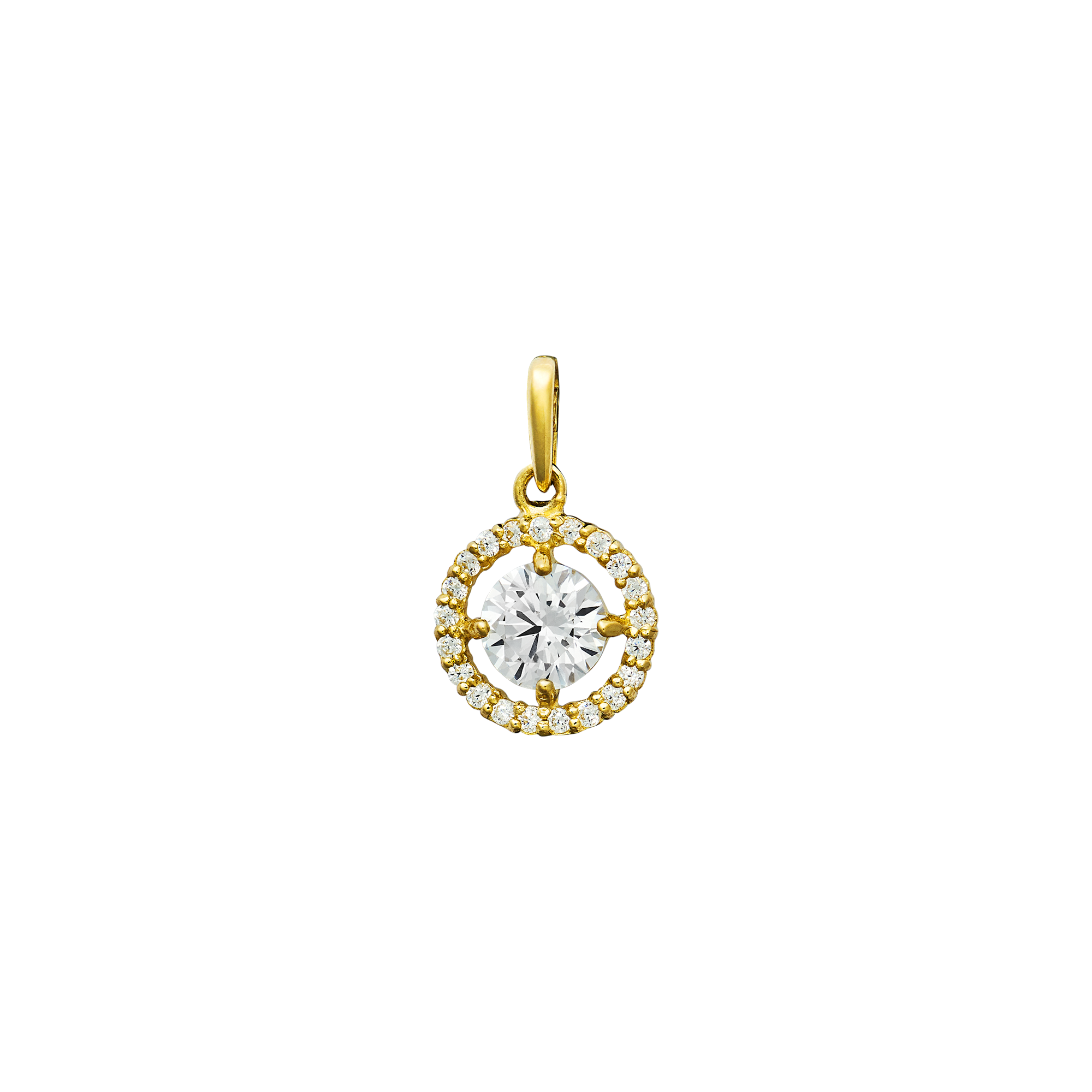 xenox-fine-anh-nger-585-gelbgold-mit-zirkonia-solit-r-2 image 1
