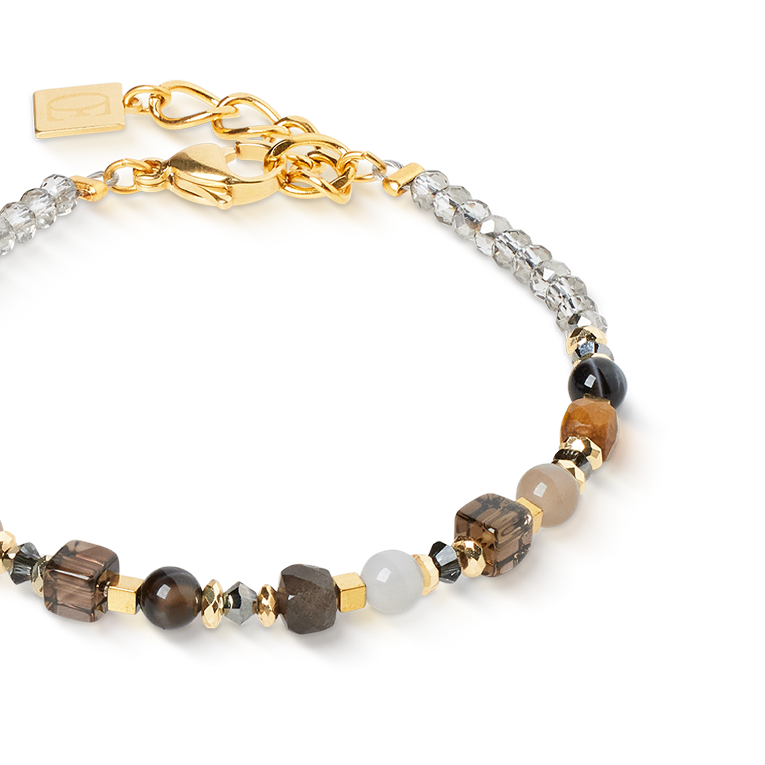 coeur-de-lion-shape-mix-spikes-smoky-glow-armband-gold-braun image 2