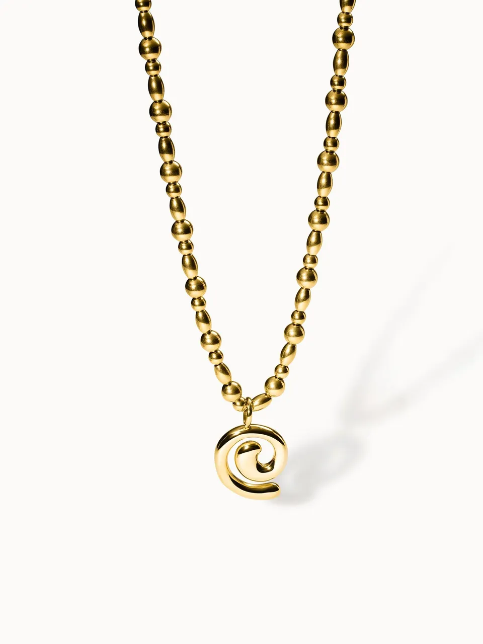 purelei-swirl-kette-mit-spiralanh-nger-statement-halskette-verstellbar-40-45-cm image 1