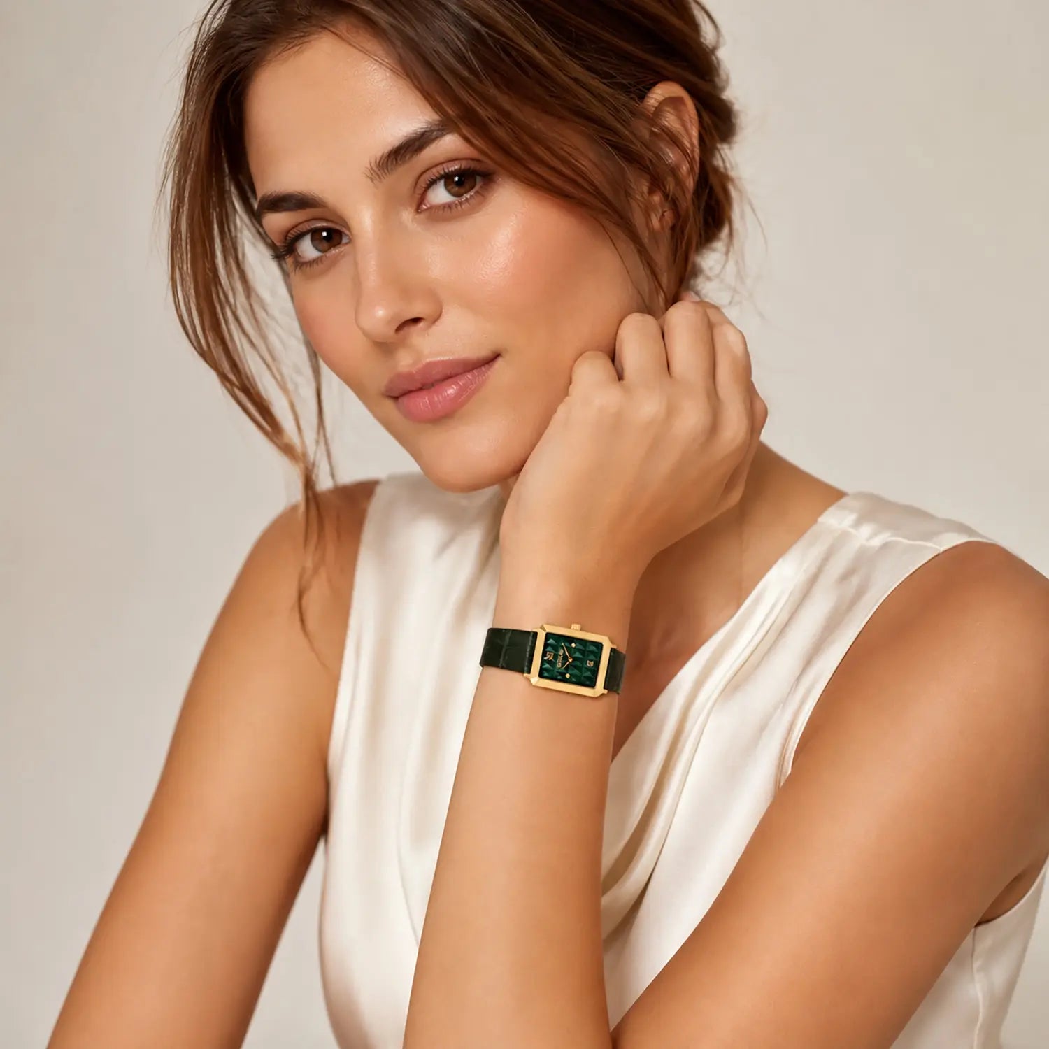 coeur-de-lion-uhr-iconic-spikes-leder-forest-green-gold image 7