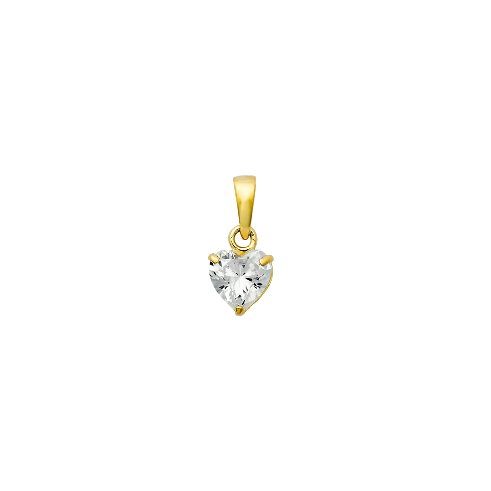 xenox-fine-herz-anh-nger-585-gelbgold-mit-zirkonia-3 image 1