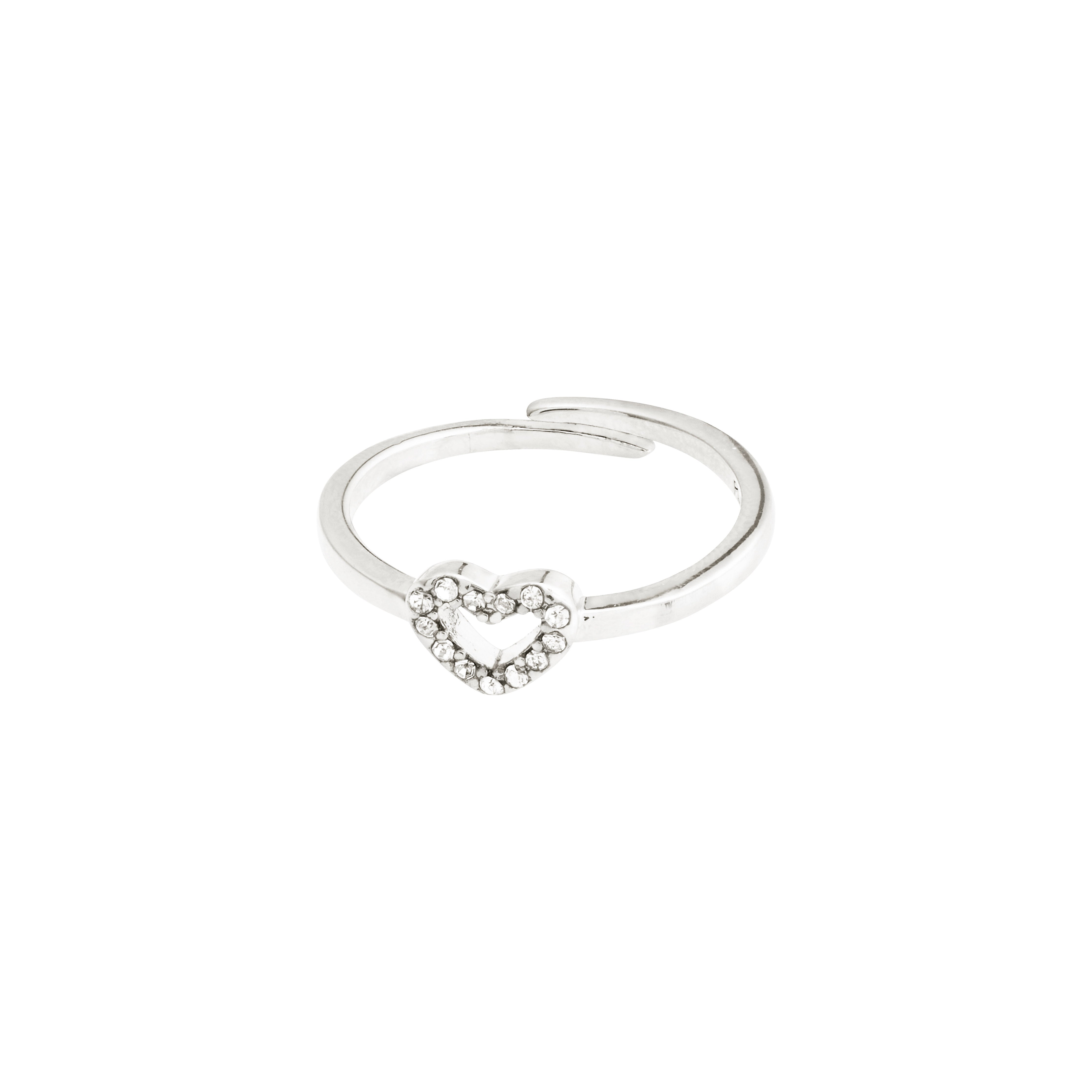 pilgrim-lulu-kristall-herz-stapelring-versilbert image 1