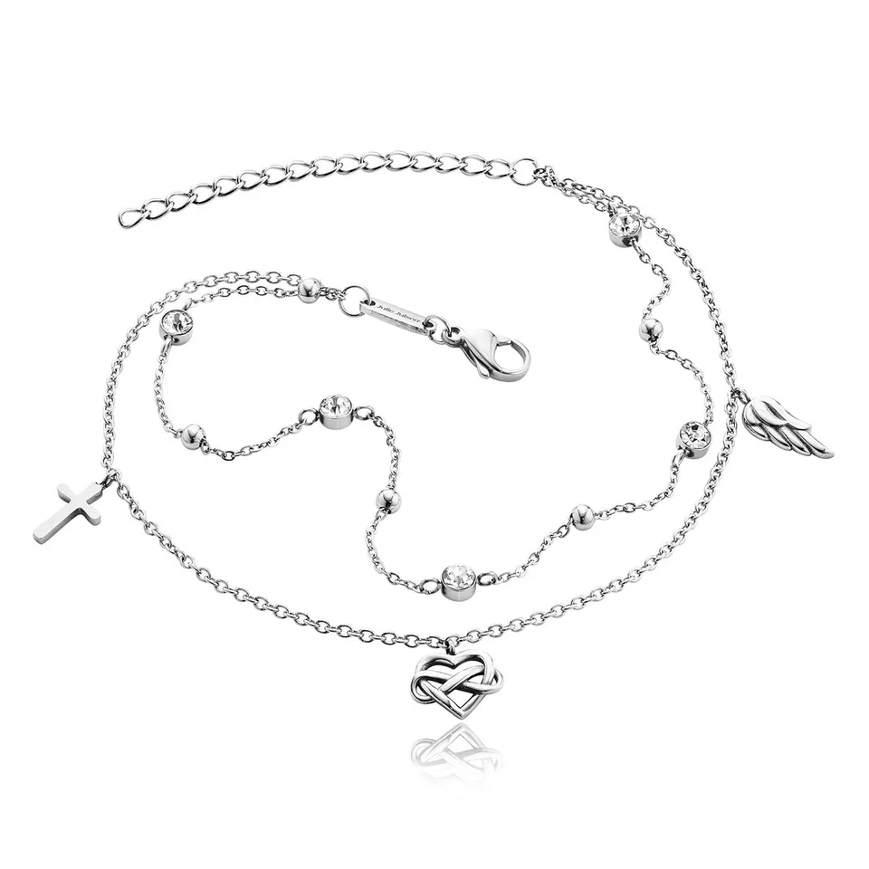 julie-julsen-fu-kette-cross-infinity-heart-wing-silber-edelstahl-mit-zirkonia image 1