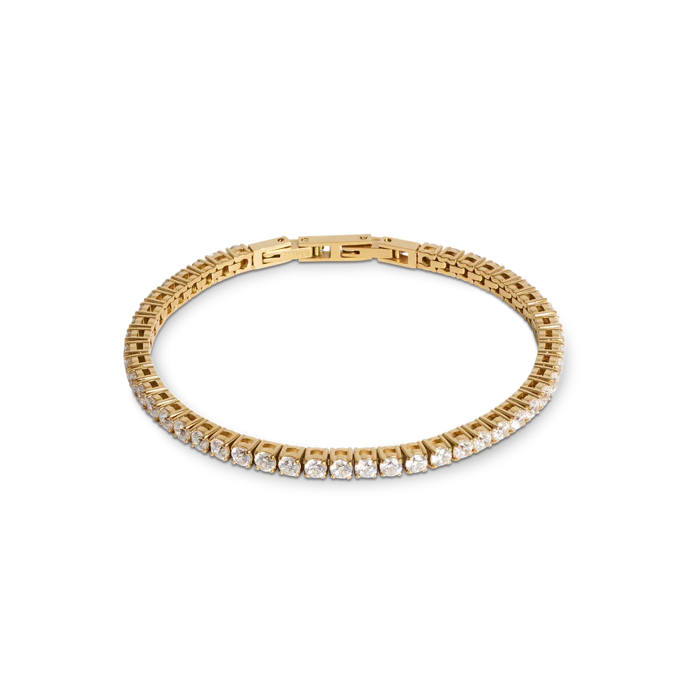 coeur-de-lion-tennisarmband-gold-kristall-zirkonia-edelstahl image 1