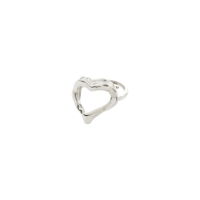 pilgrim-iris-ring-herz-versilbert-verstellbar image 1