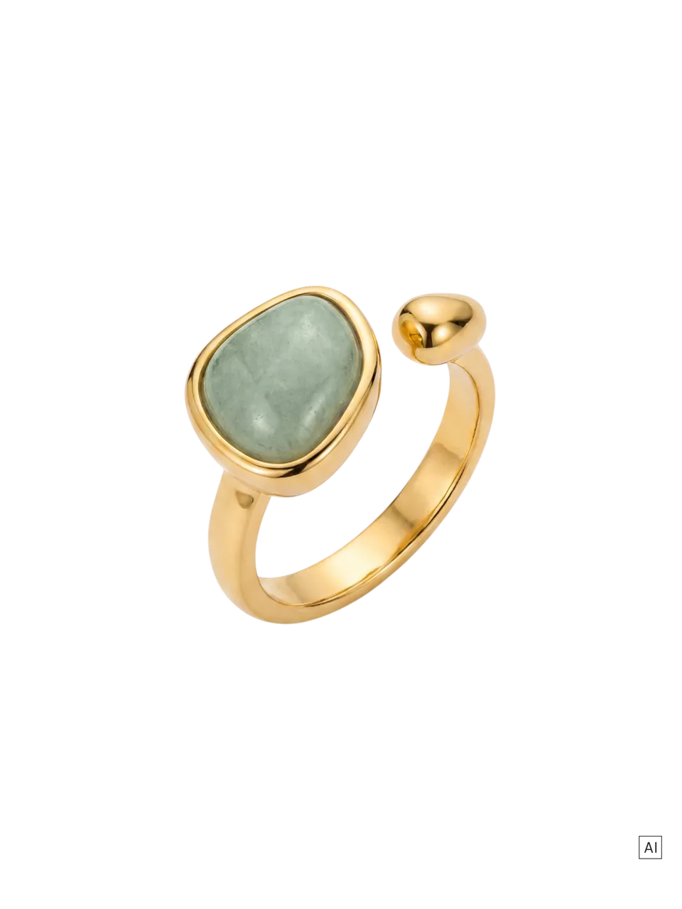 purelei-soulstone-ring-verstellbar-gr-ner-aventurin-lana-i image 1