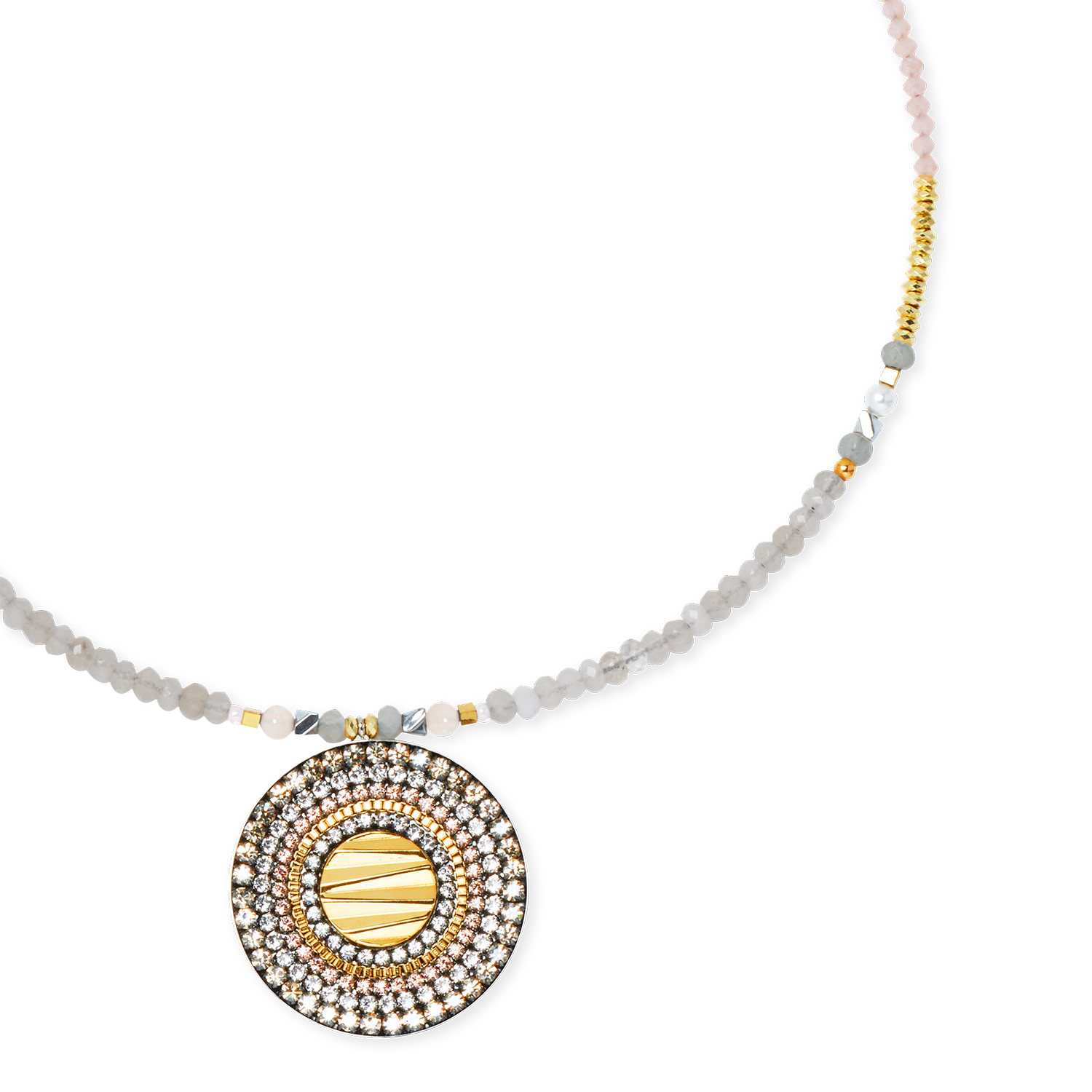 coeur-de-lion-halskette-amulett-modern-future-gold-beige-35-mm image 2