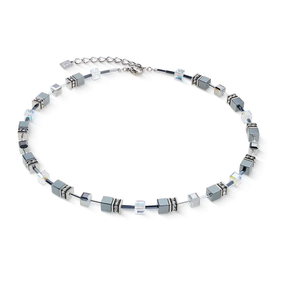 coeur-de-lion-geocube-halskette-platinum-h-matit-silber image 1