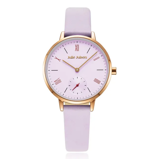 julie-julsen-little-second-damenarmbanduhr-ros-vergoldet-lila-leder-34-mm-3-atm image 1