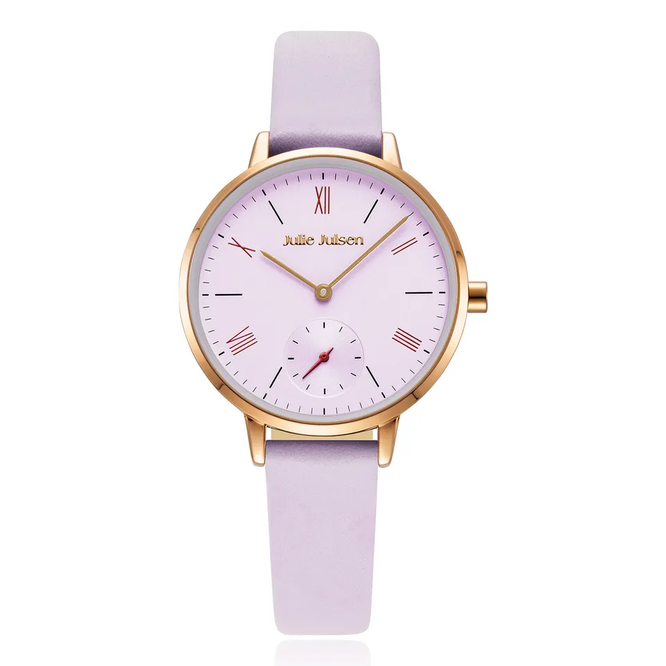 julie-julsen-little-second-damenarmbanduhr-ros-vergoldet-lila-leder-34-mm-3-atm image 1