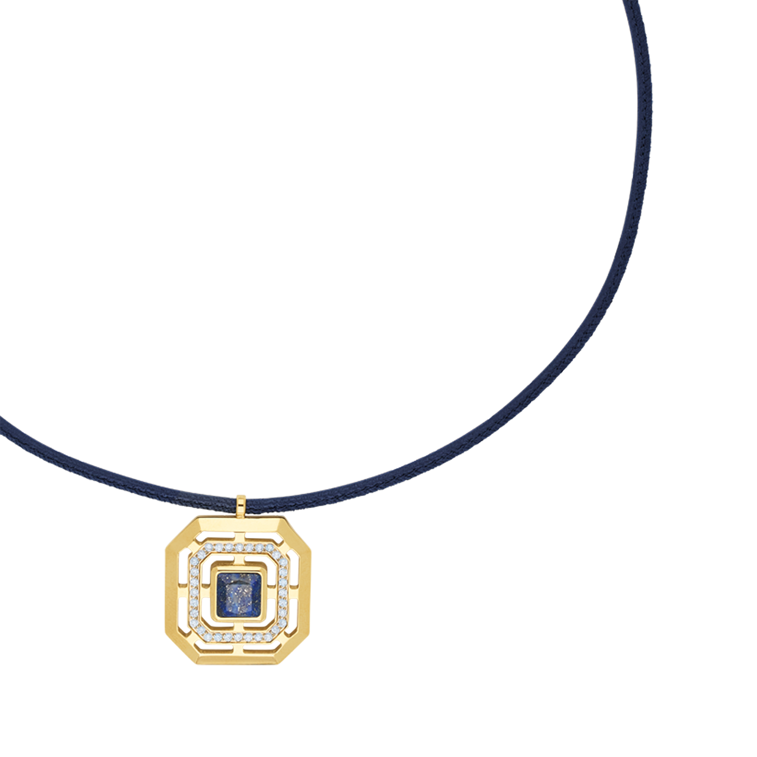 coeur-de-lion-halskette-amulett-icon-frame-soft-lapis-gold image 2