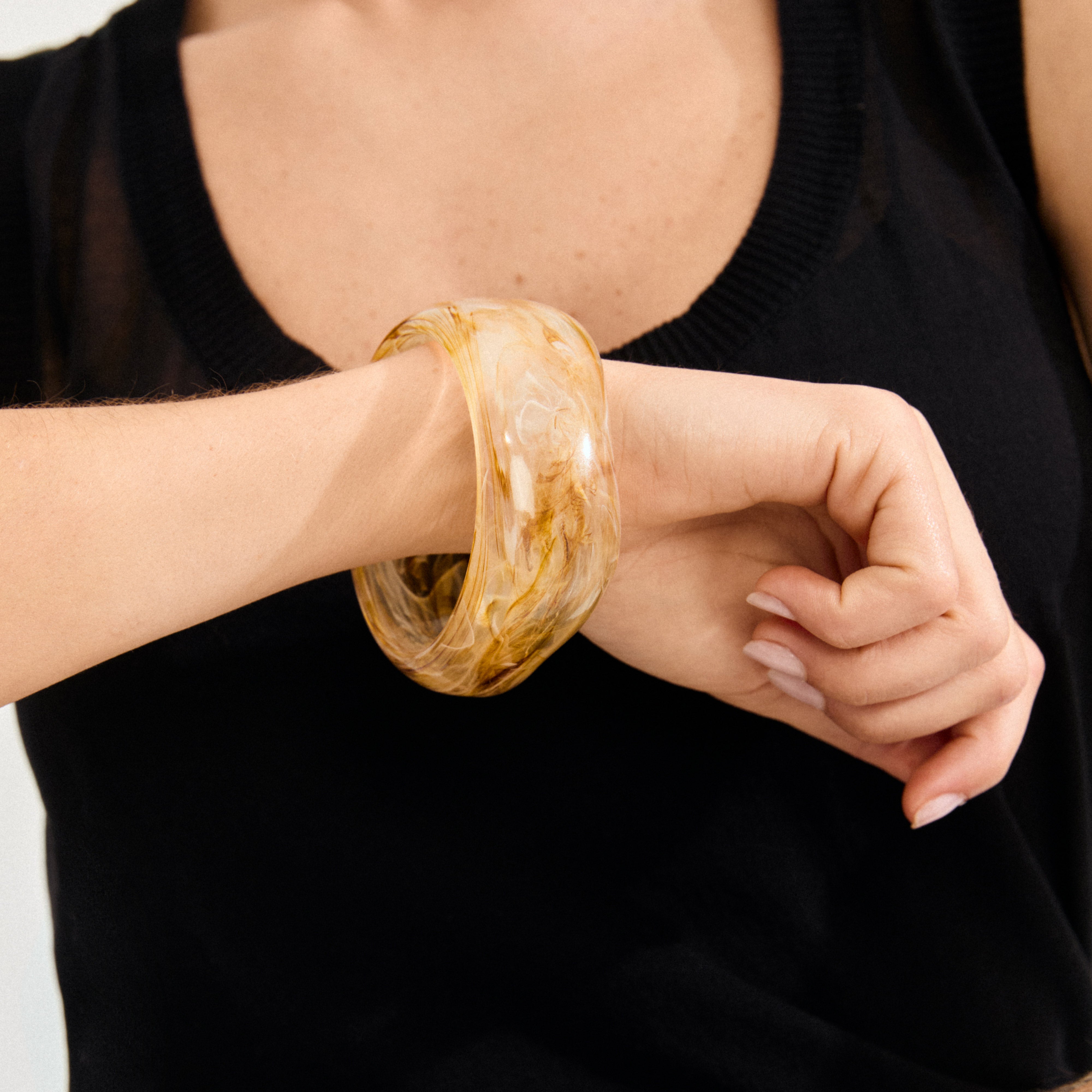 pilgrim-aase-maxi-armreif-cremewei-chunky-bangle image 4