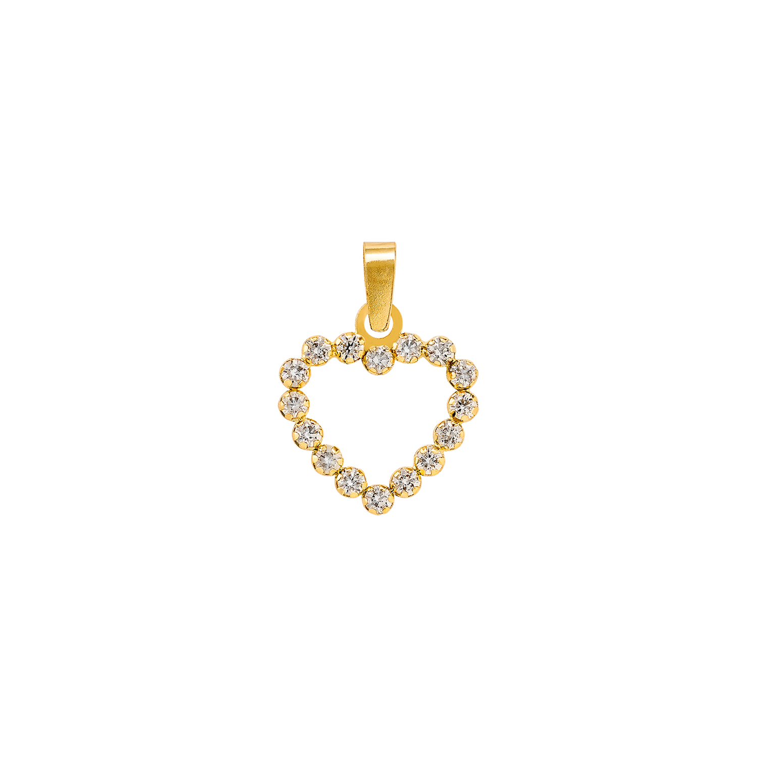 xenox-fine-herz-anh-nger-585-gelbgold-mit-zirkonia image 1