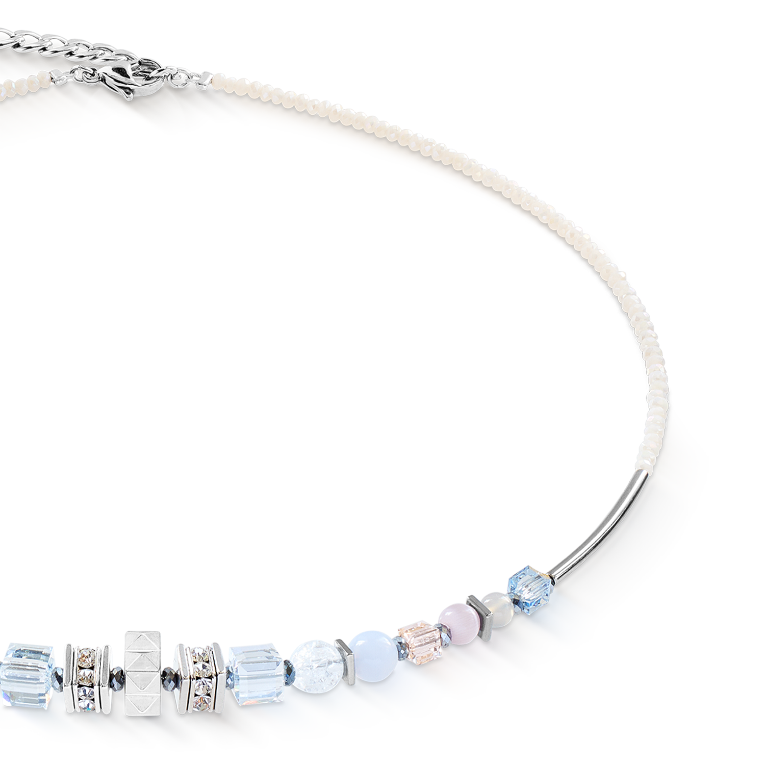 coeur-de-lion-shape-mix-nexus-halskette-silber-pastell-42-cm-6-cm image 2