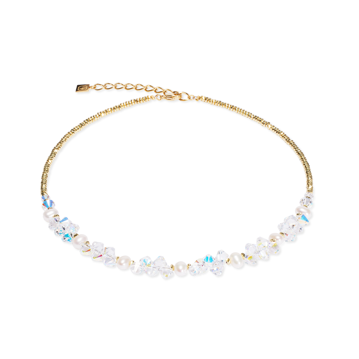 coeur-de-lion-dancing-crystals-pearls-halskette-gold-mit-s-wasserperlen image 1