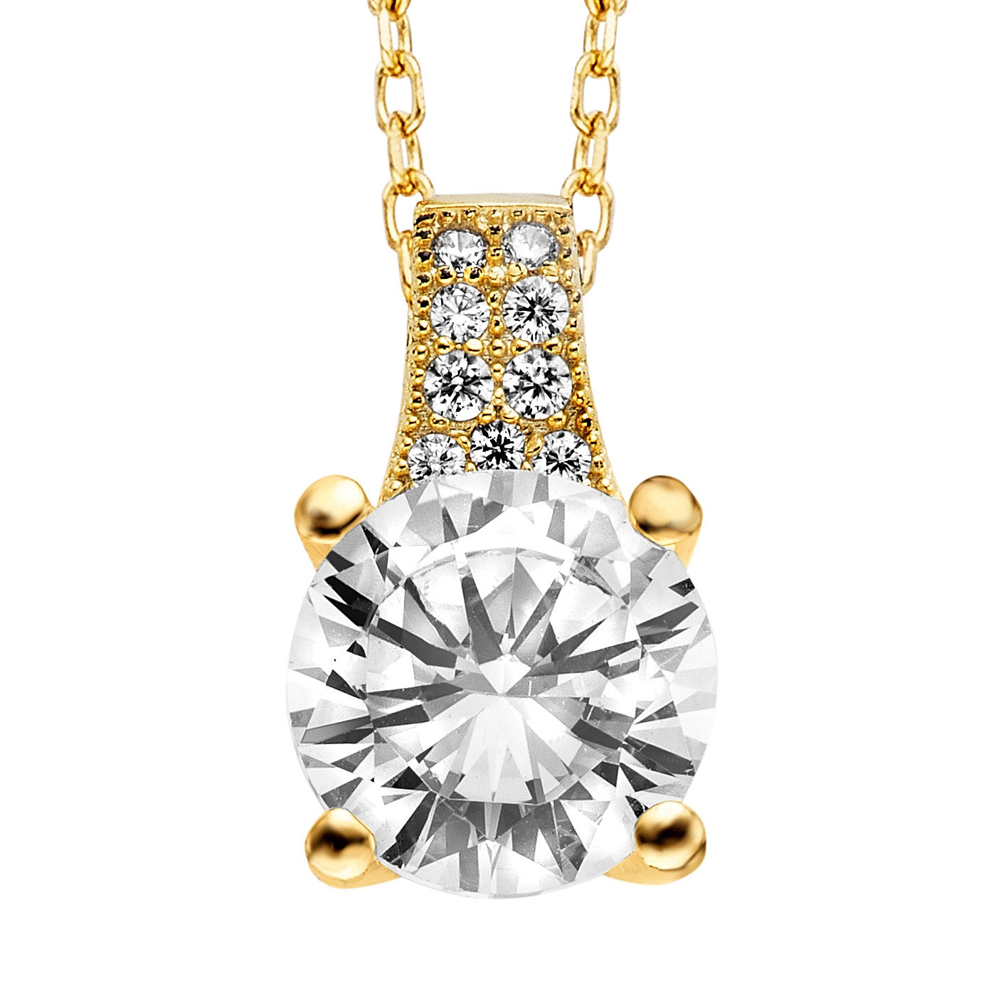 julie-julsen-cz-stones-kette-mit-anh-nger-vergoldet-9-zirkonia image 3