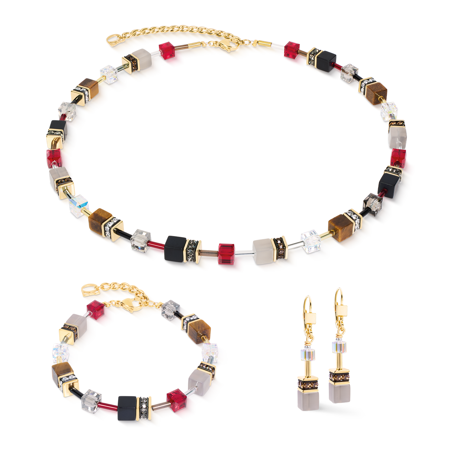 coeur-de-lion-geocube-iconic-precious-armband-rustic-luxe-grau-18-5-cm image 3