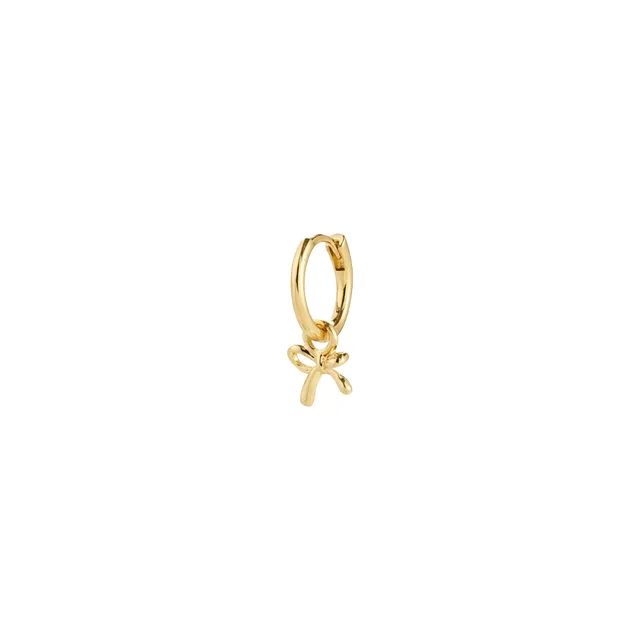 pilgrim-murphy-single-ohrring-vergoldet-huggie-creole-mit-schleife image 1