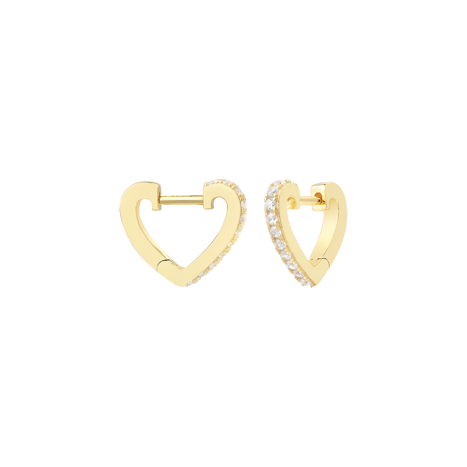 xenox-heart-creolen-925-sterlingsilber-rhodiniert-mit-zirkonia image 2