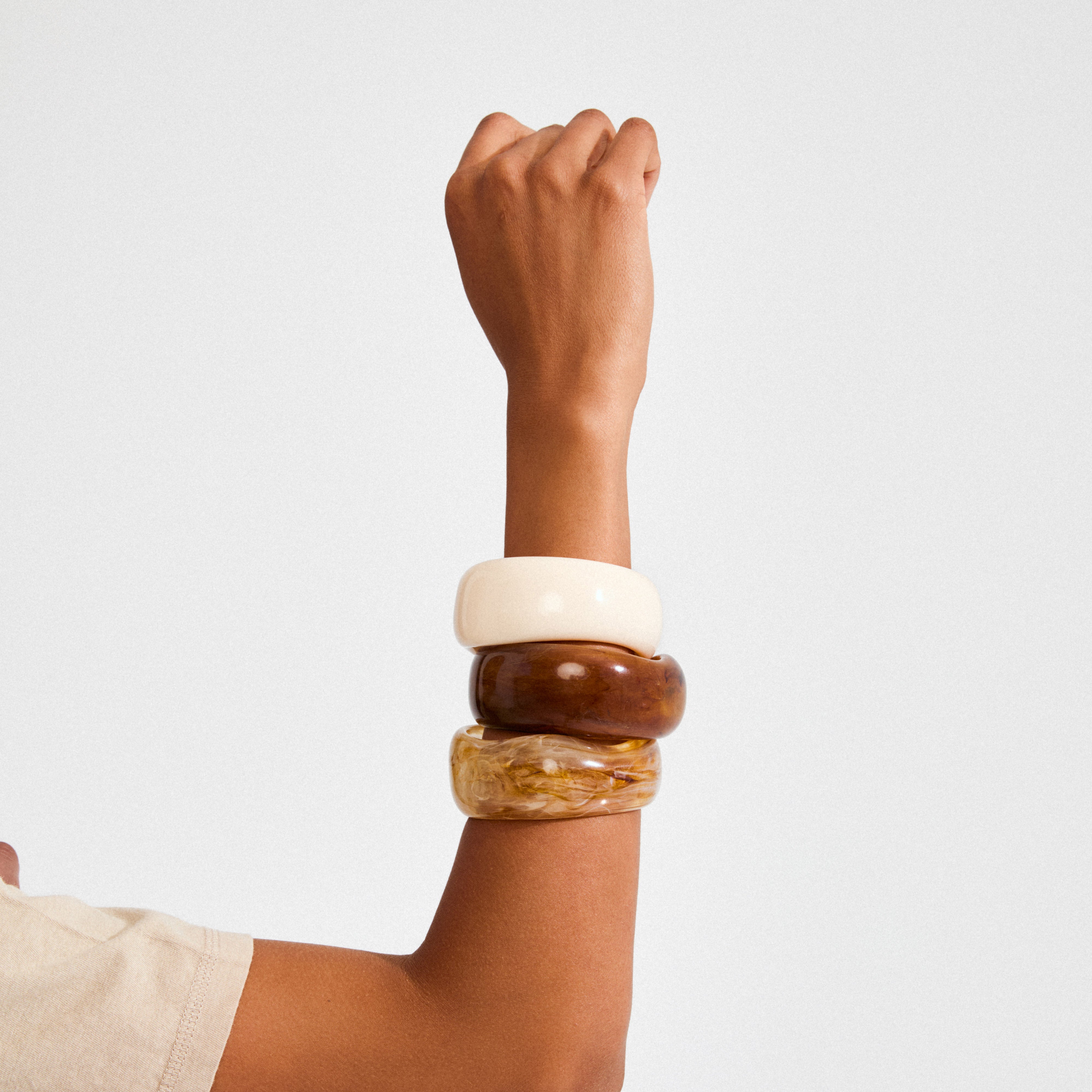 pilgrim-aase-maxi-armreif-beige-chunky-aus-recycling-acryl image 5