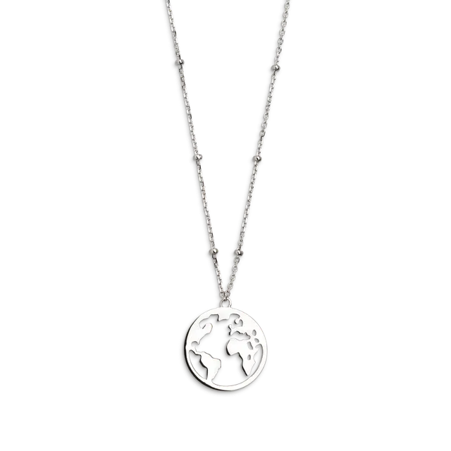 xenox-weltkugel-halskette-925-sterlingsilber-rhodiniert-xs2985 image 1
