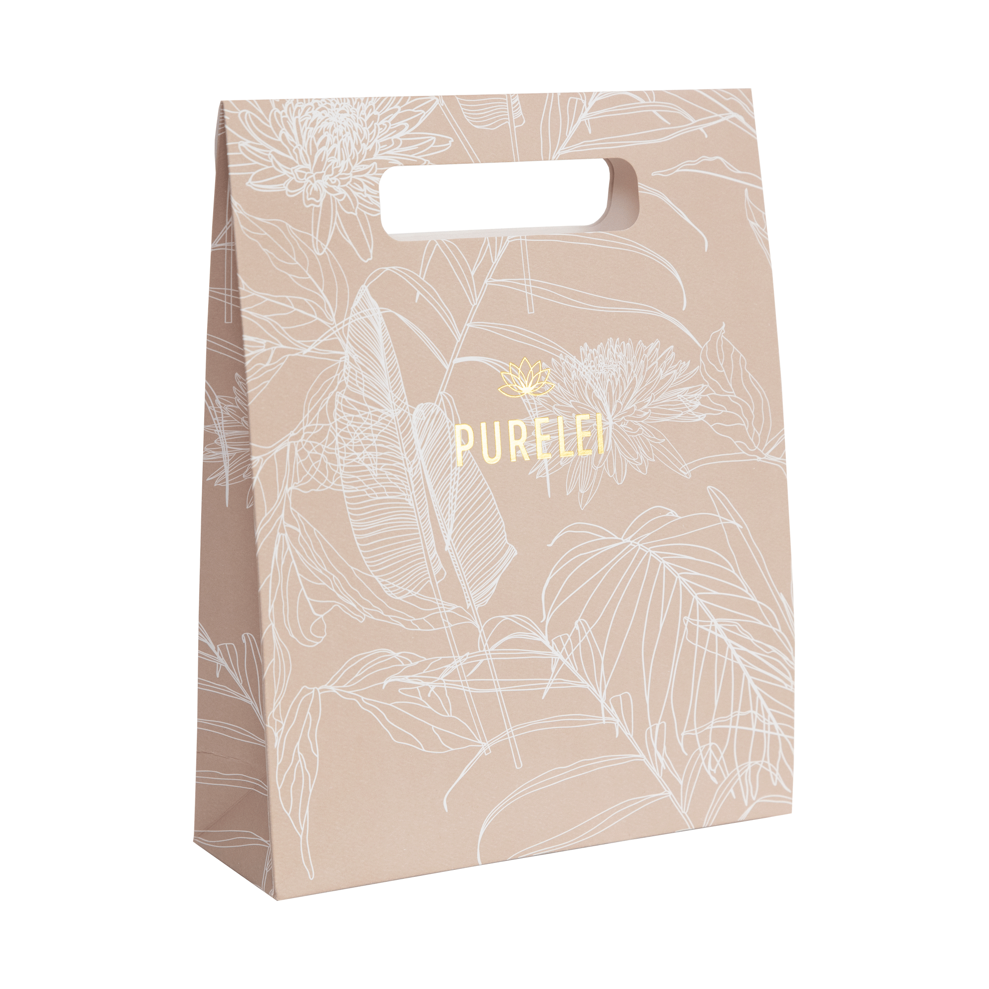 purelei-flora-gift-bag-geschenkverpackung-mauve-wei-gold-26-x-20-5-x-7-cm image 1
