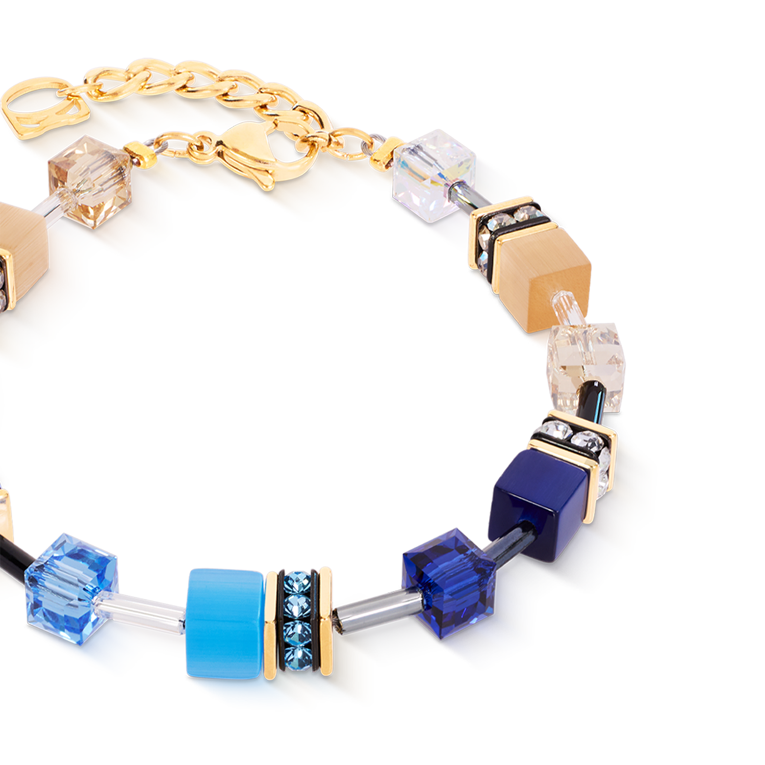 coeur-de-lion-geocube-iconic-armband-azure-glow-gold image 2