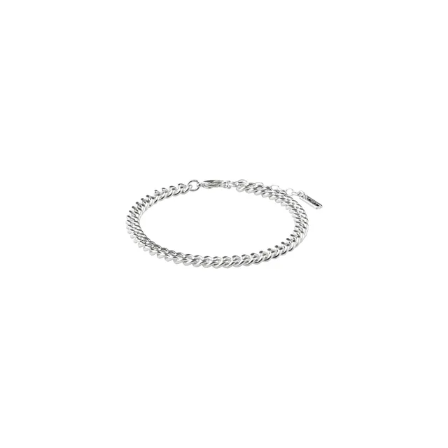 pilgrim-fuchsia-panzerketten-armband-versilbert image 1