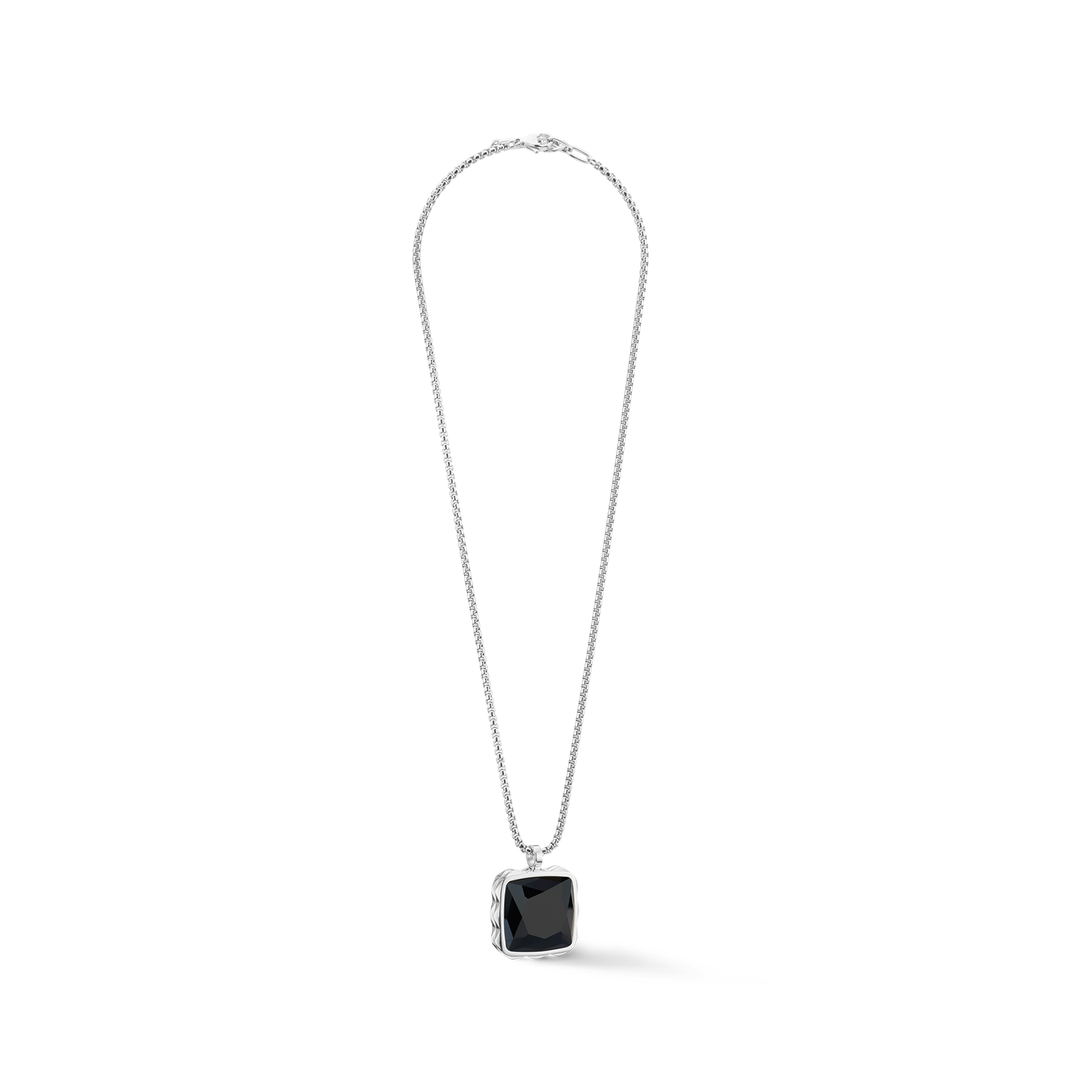 coeur-de-lion-halskette-amulett-spikes-square-onyx-silber-schwarz-2-8-cm image 1