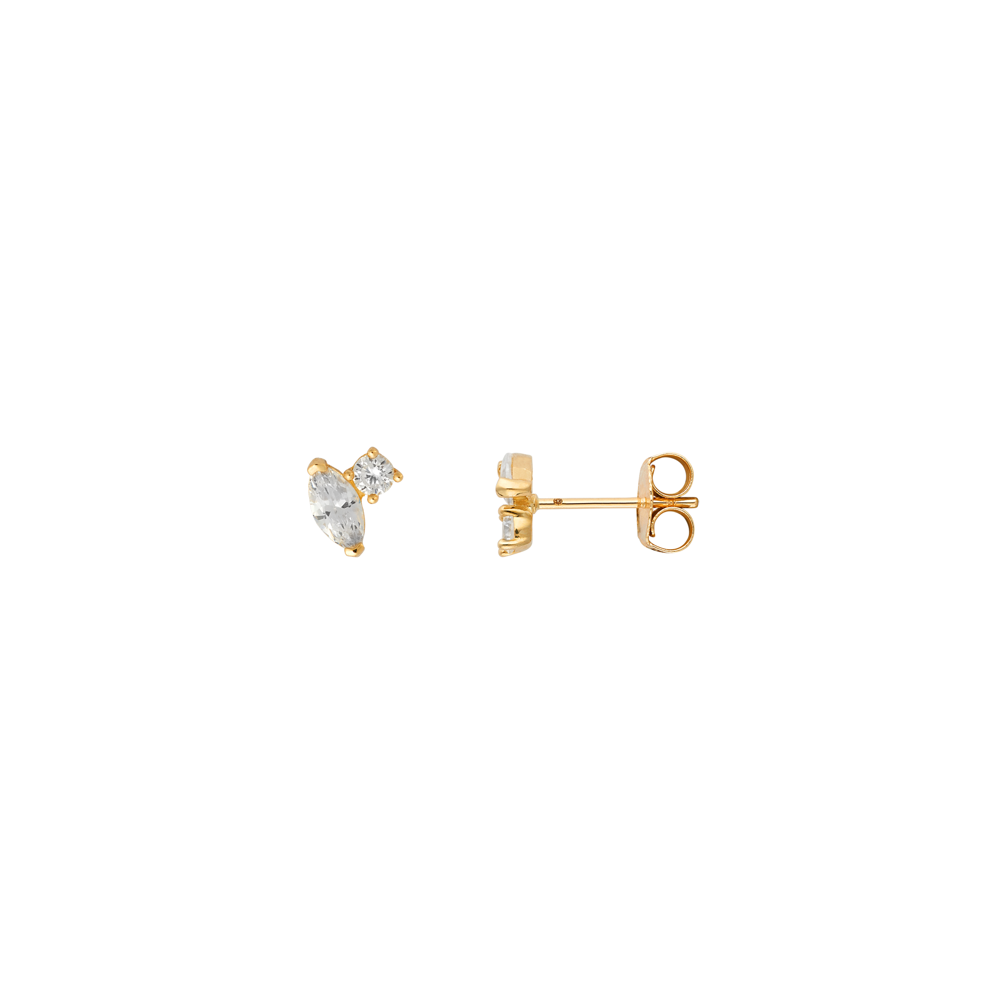xenox-fine-elara-ohrringe-585-gelbgold-mit-zirkonia-im-navette-schliff image 1