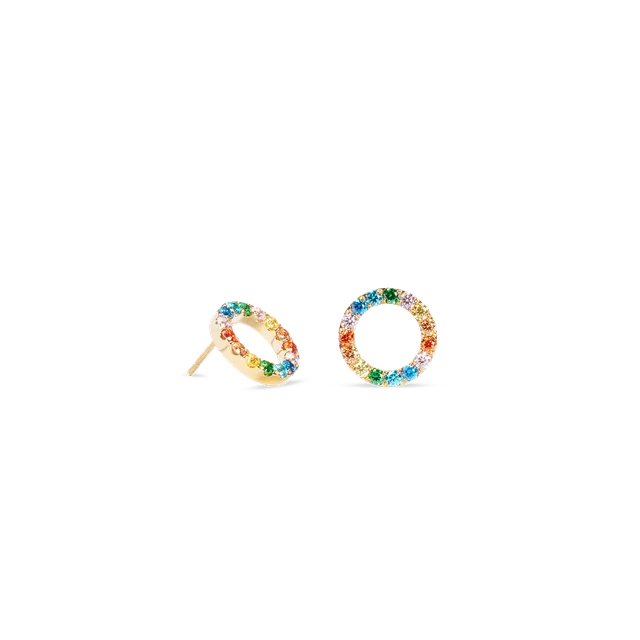 coeur-de-lion-ohrringe-sparkling-circle-gold-multicolor image 1
