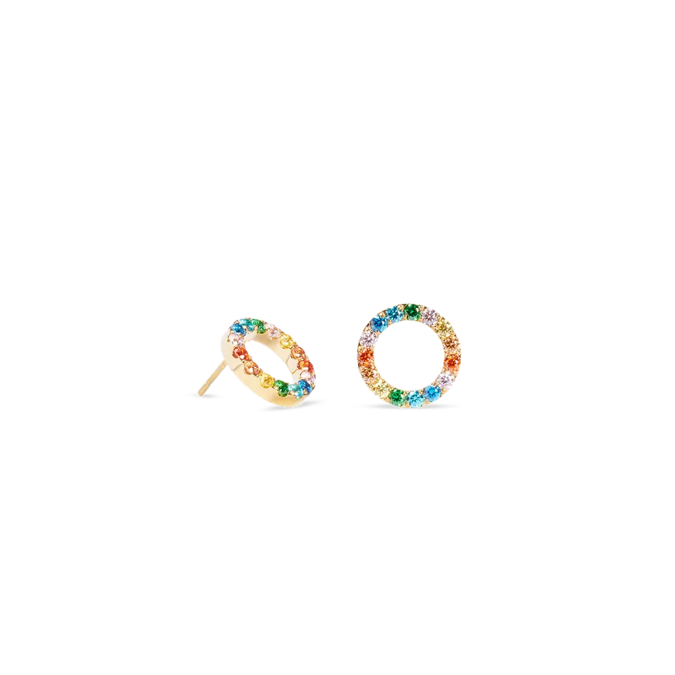 coeur-de-lion-ohrringe-sparkling-circle-gold-multicolor image 1