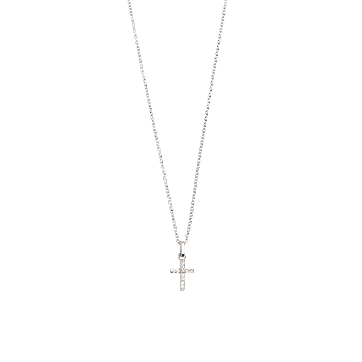 xenox-kreuz-halskette-925-sterlingsilber-rhodiniert-mit-zirkonia image 1