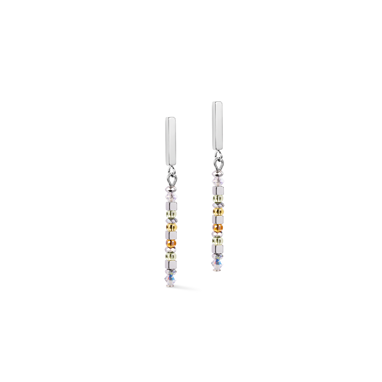 coeur-de-lion-ohrringe-fusion-offset-graphic-gr-n-petrol-mit-swarovski-kristalle image 1