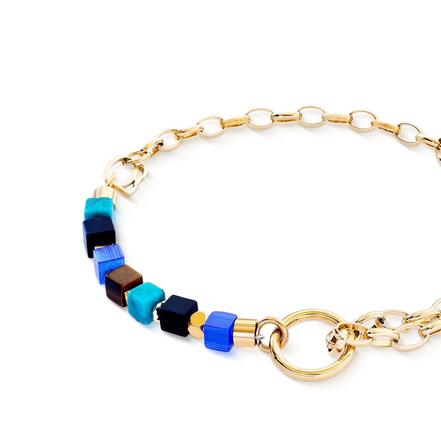 coeur-de-lion-geocube-armband-cube-mosaic-lagoon-gold-multicolor-edelstein-armba image 2