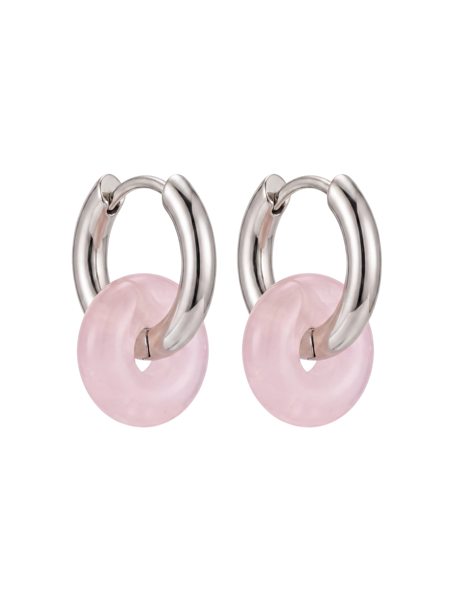 purelei-rosenquarz-hoops-creolen-mit-abnehmbarem-rosenquarz-charm image 5