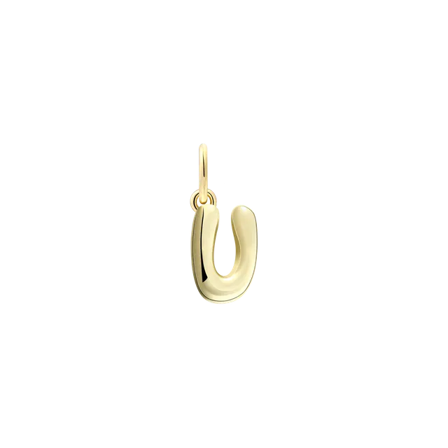 xenox-u-letter-bold-charm-xs10451g-u-925-sterlingsilber-18k-vergoldet image 1