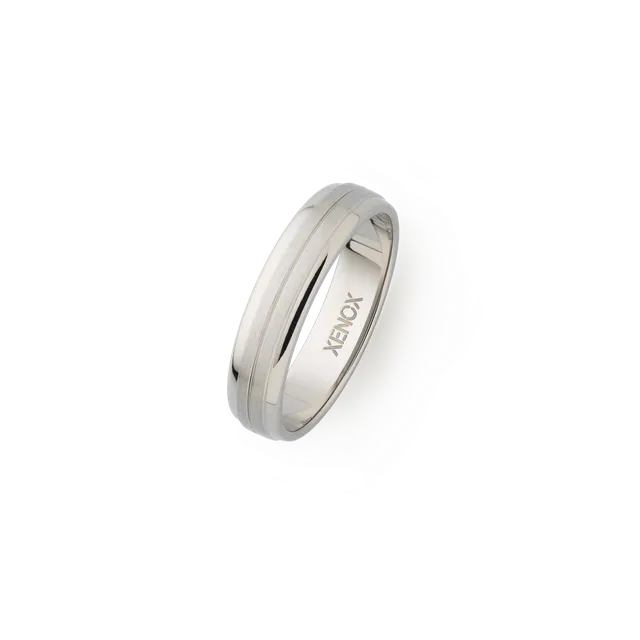 xenox-partnerring-aus-edelstahl-matt-poliert image 1