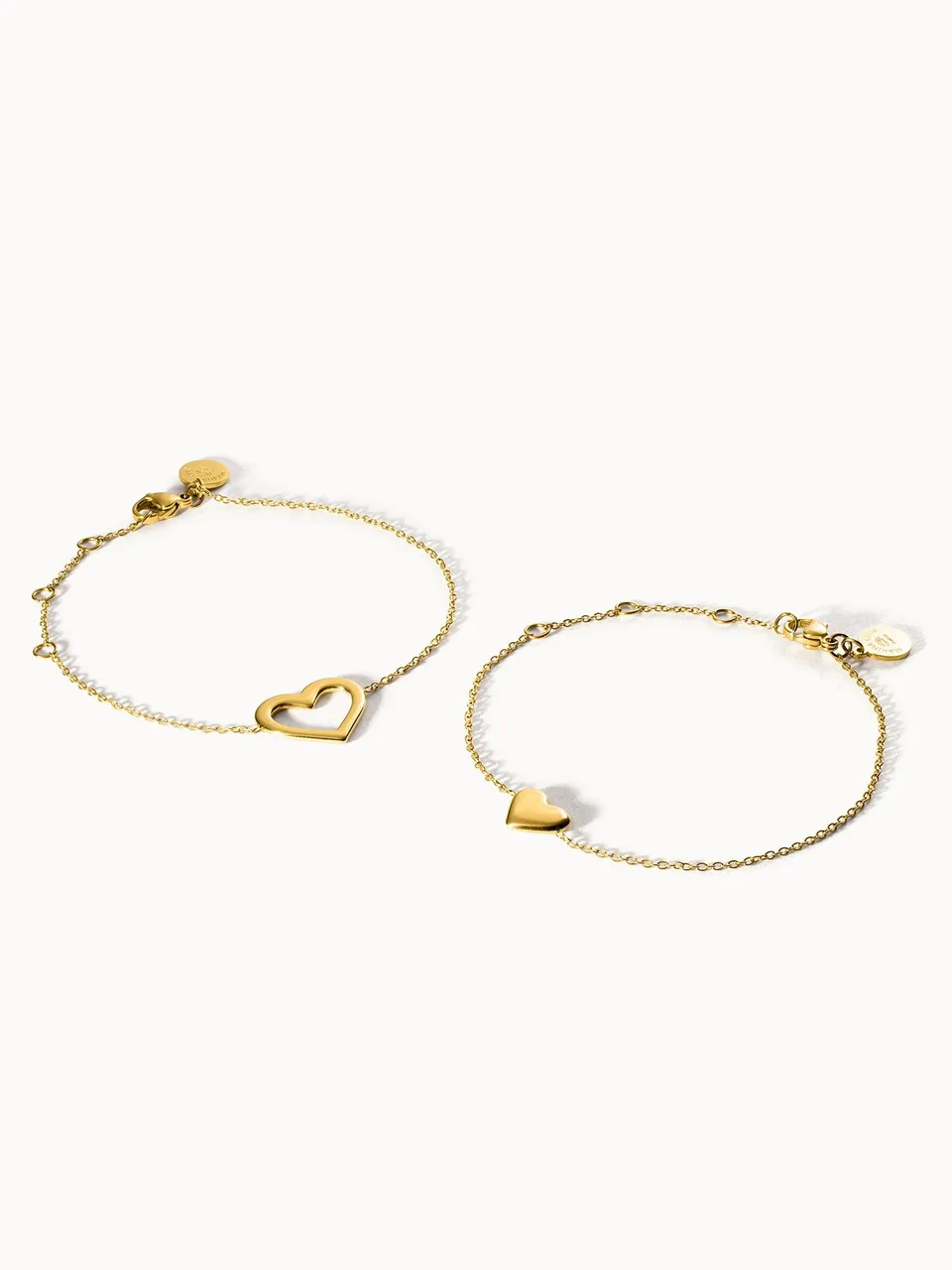 purelei-radiant-love-armband-set-2er-herz-armband-set-in-gold-ros-gold-silber image 1