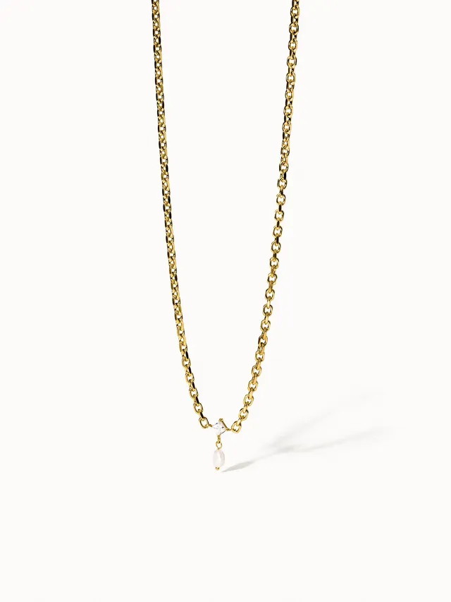 purelei-create-moments-kette-zirkonia-s-wasserperle-verstellbar image 1