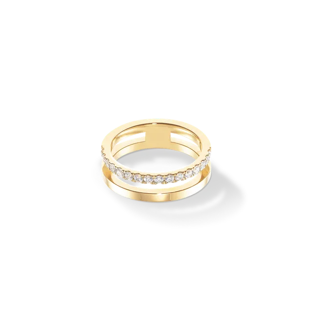 coeur-de-lion-eternal-unity-ring-gold-kristall image 1